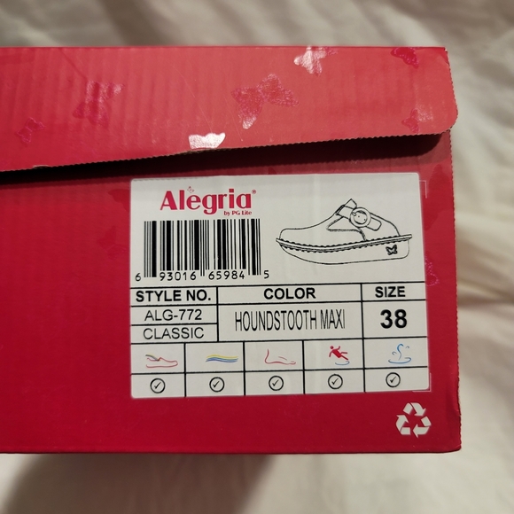 Alegria Classic - Houndstooth Maxi clogs - women's size 38 - Picture 4 of 16